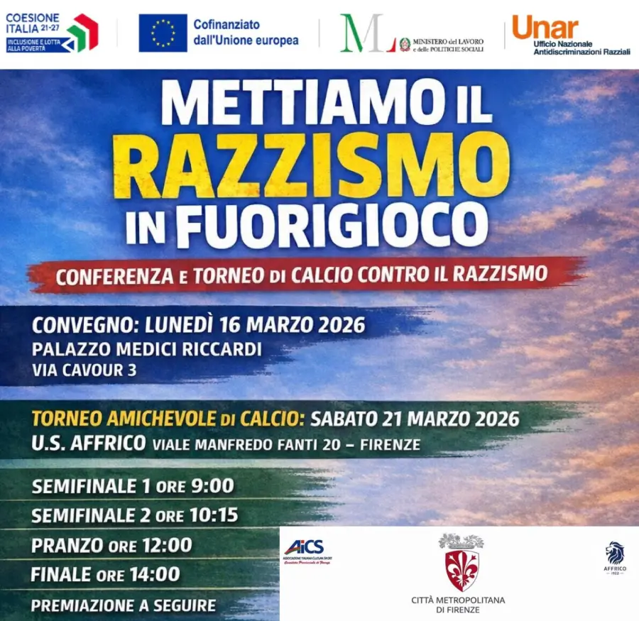 Firenze, sport contro il razzismo: presentazione dell’iniziativa a Palazzo Medici Riccardi